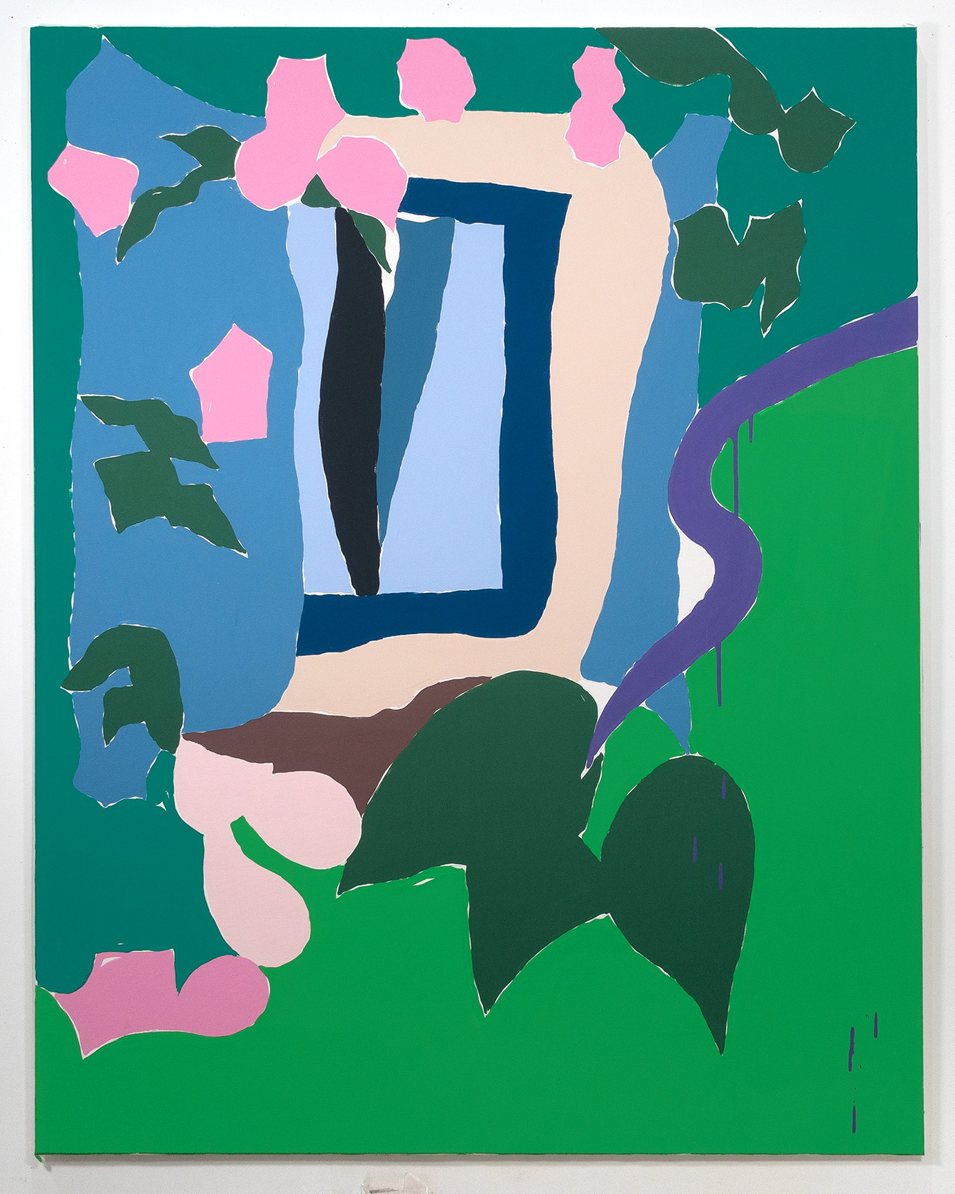 Peinture contemporaine de Maël Le Briand - 2021. - jardin bretagne