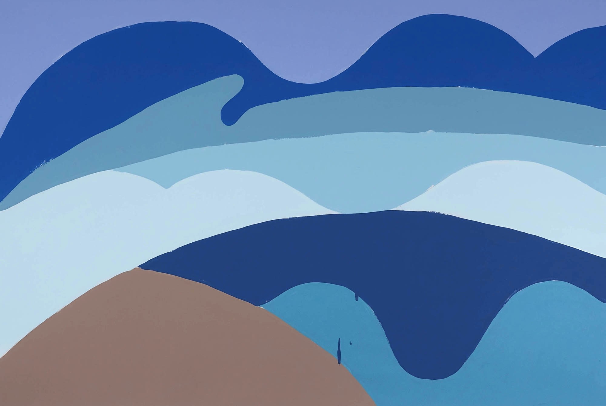 Peinture contemporaine de Maël Le Briand - 2022. paysage terre marine