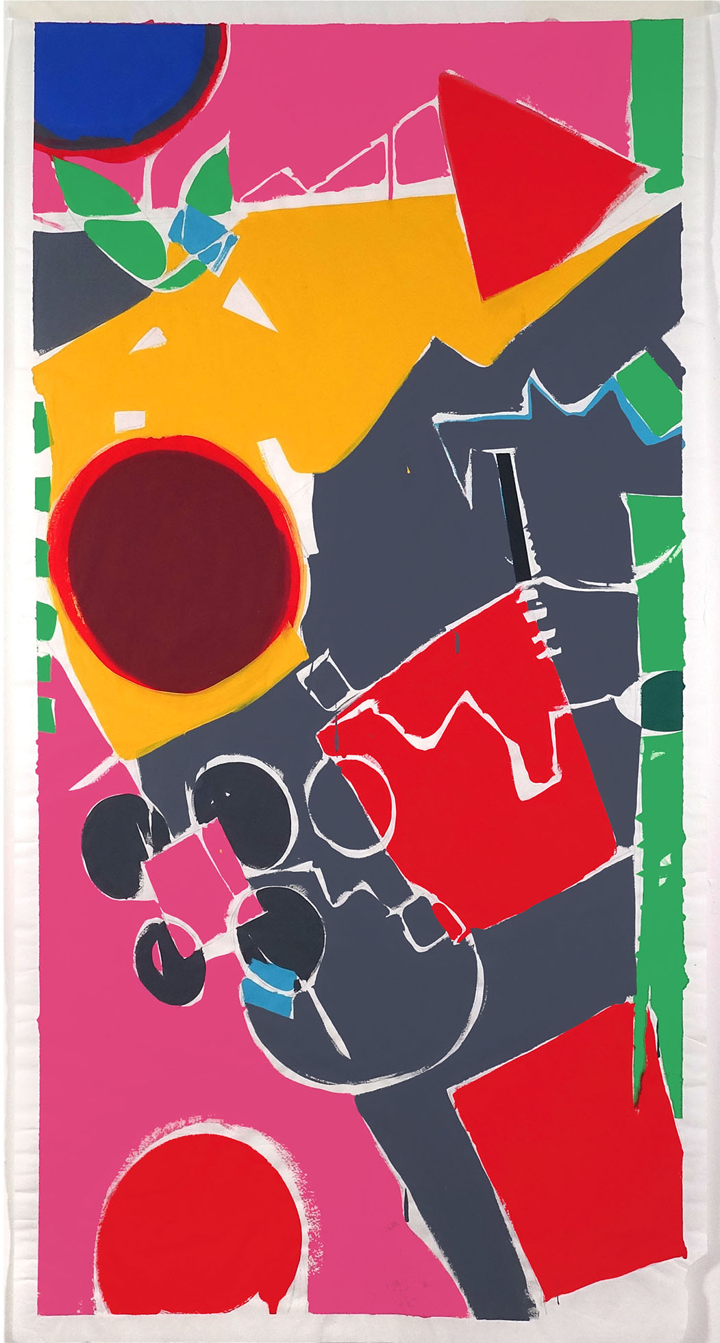 Peinture contemporaine de Maël Le Briand - 2024. tulipes découpages