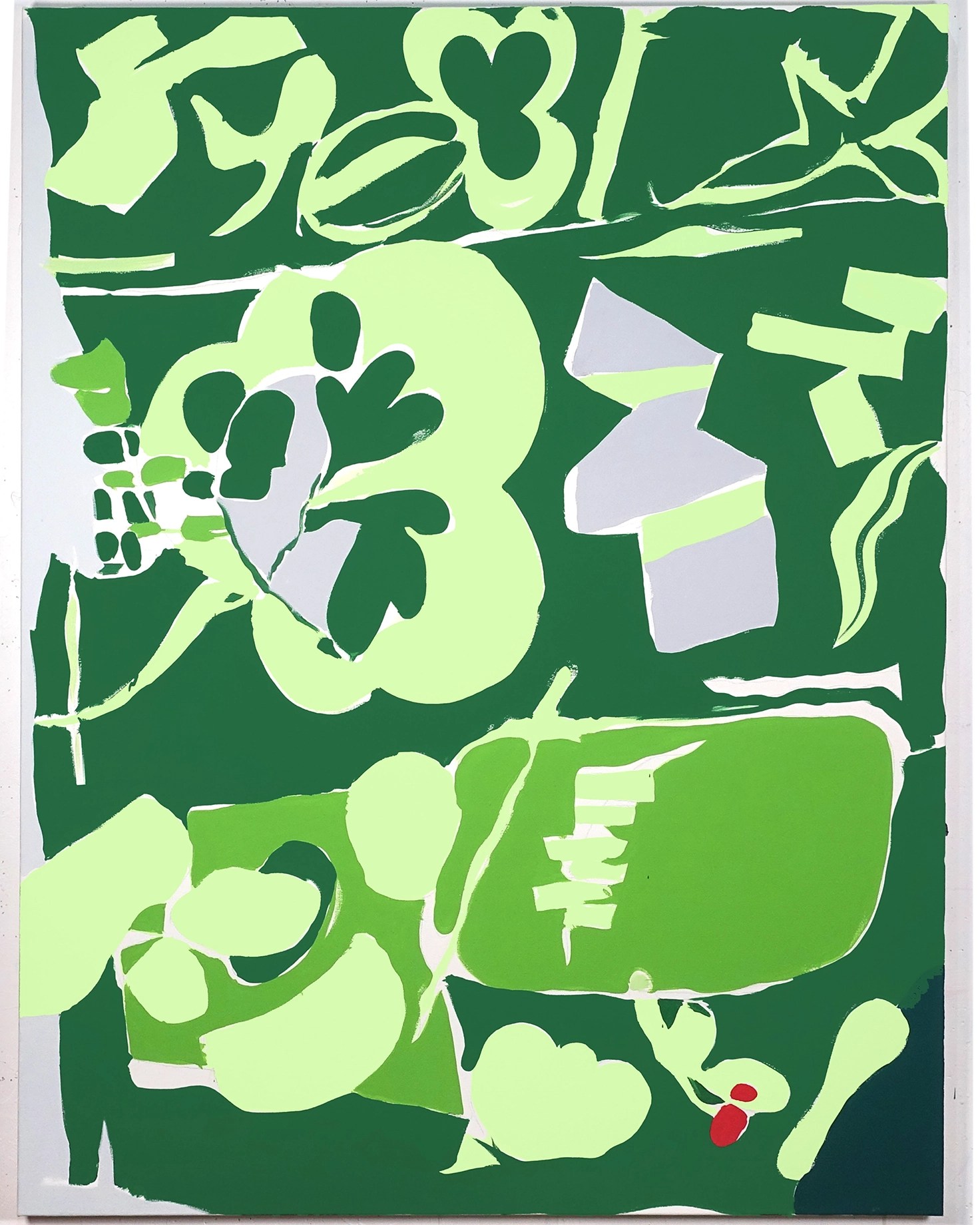 Peinture contemporaine de Maël Le Briand - 2024. motifs floraux