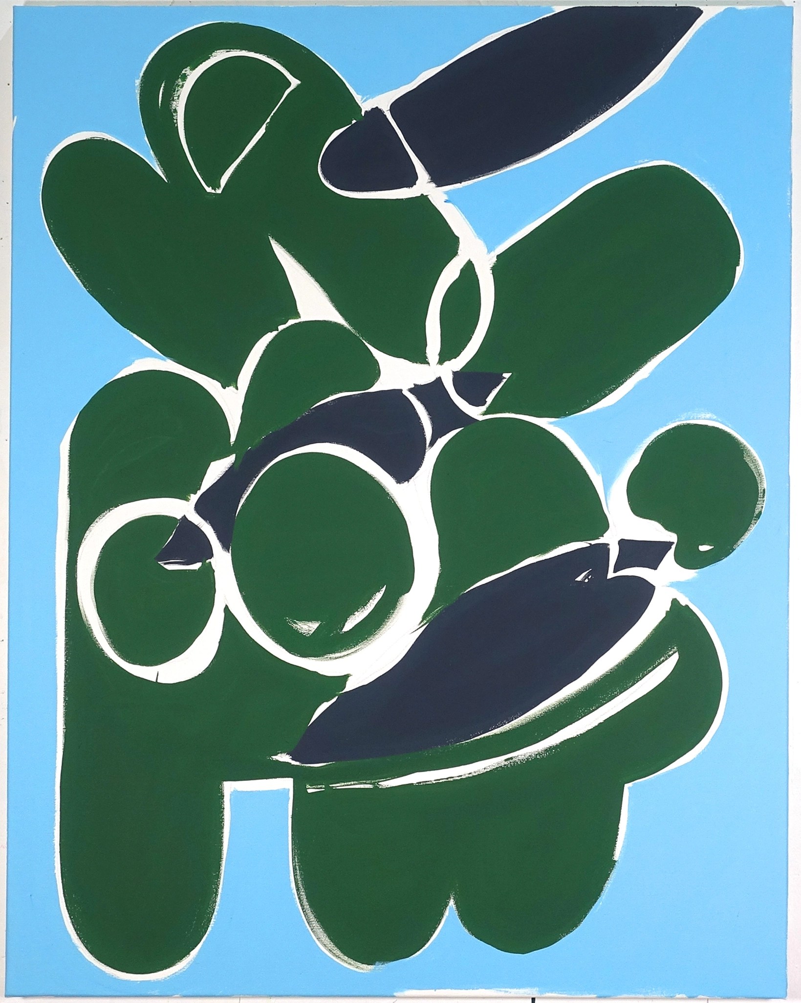 Peinture contemporaine de Maël Le Briand - 2024. paysages formes contre-formes