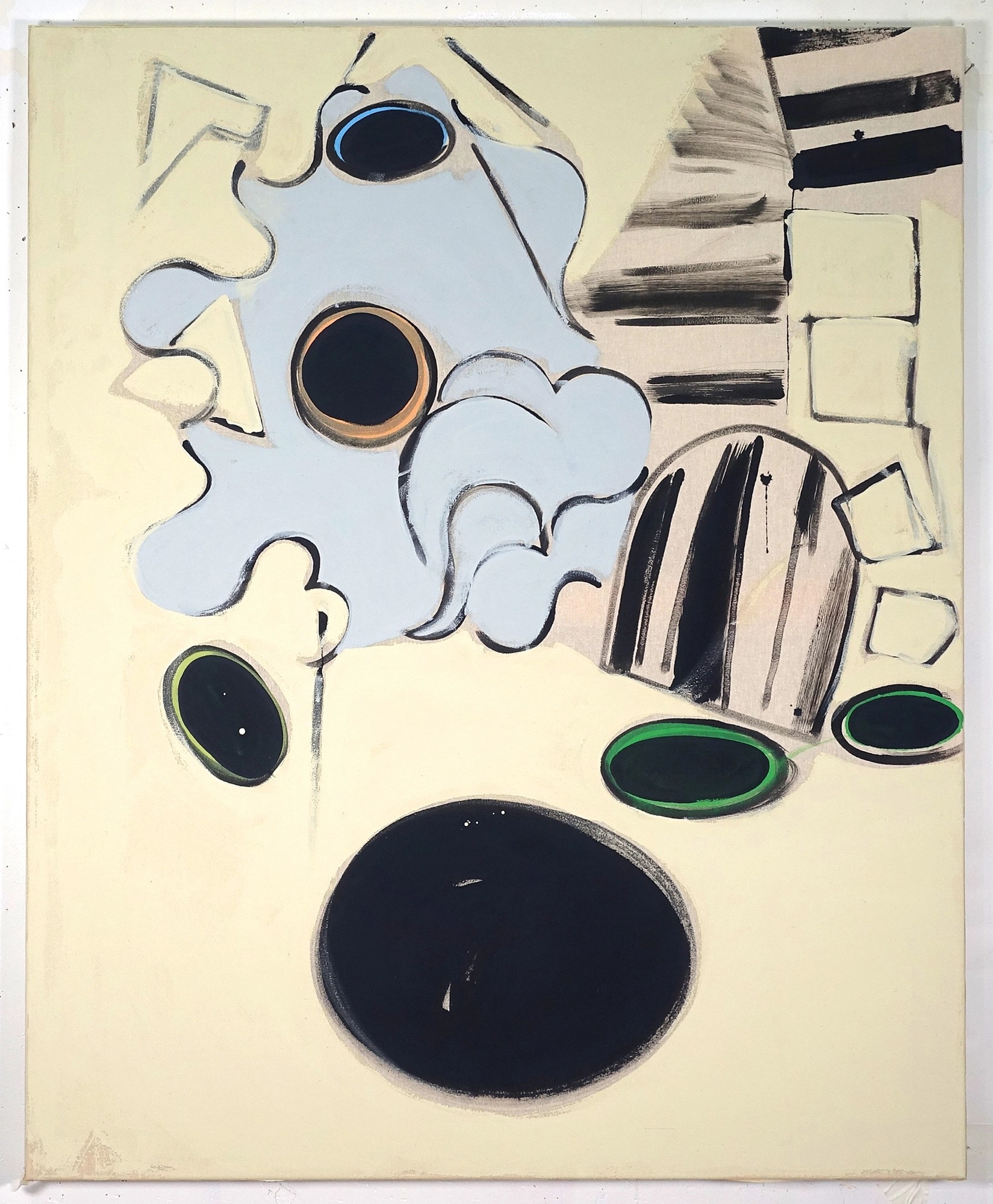 Peinture contemporaine de Maël Le Briand - 2024. hommages biomorphes