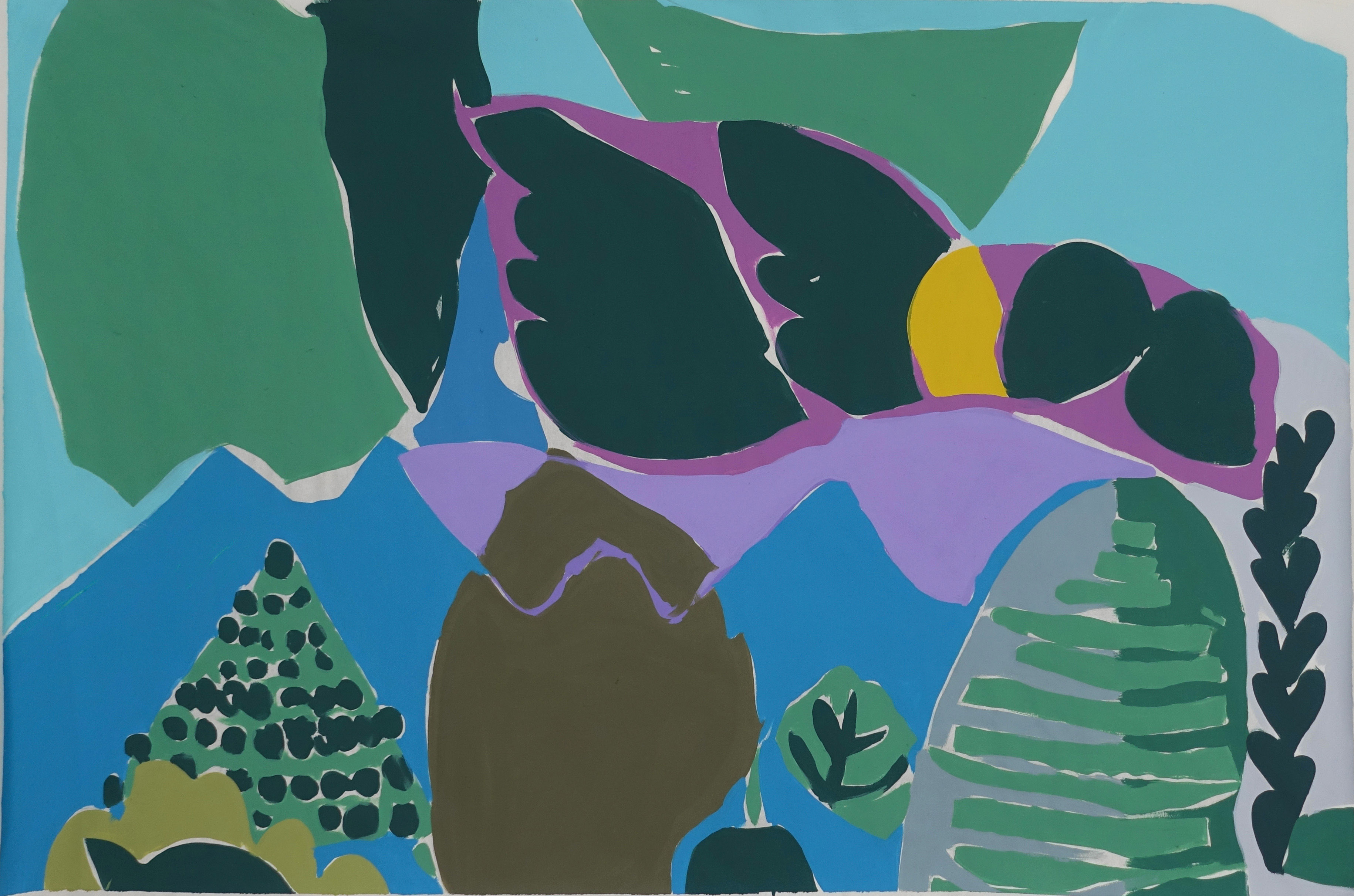 Peinture contemporaine de Maël Le Briand - 2026. motifs sapins