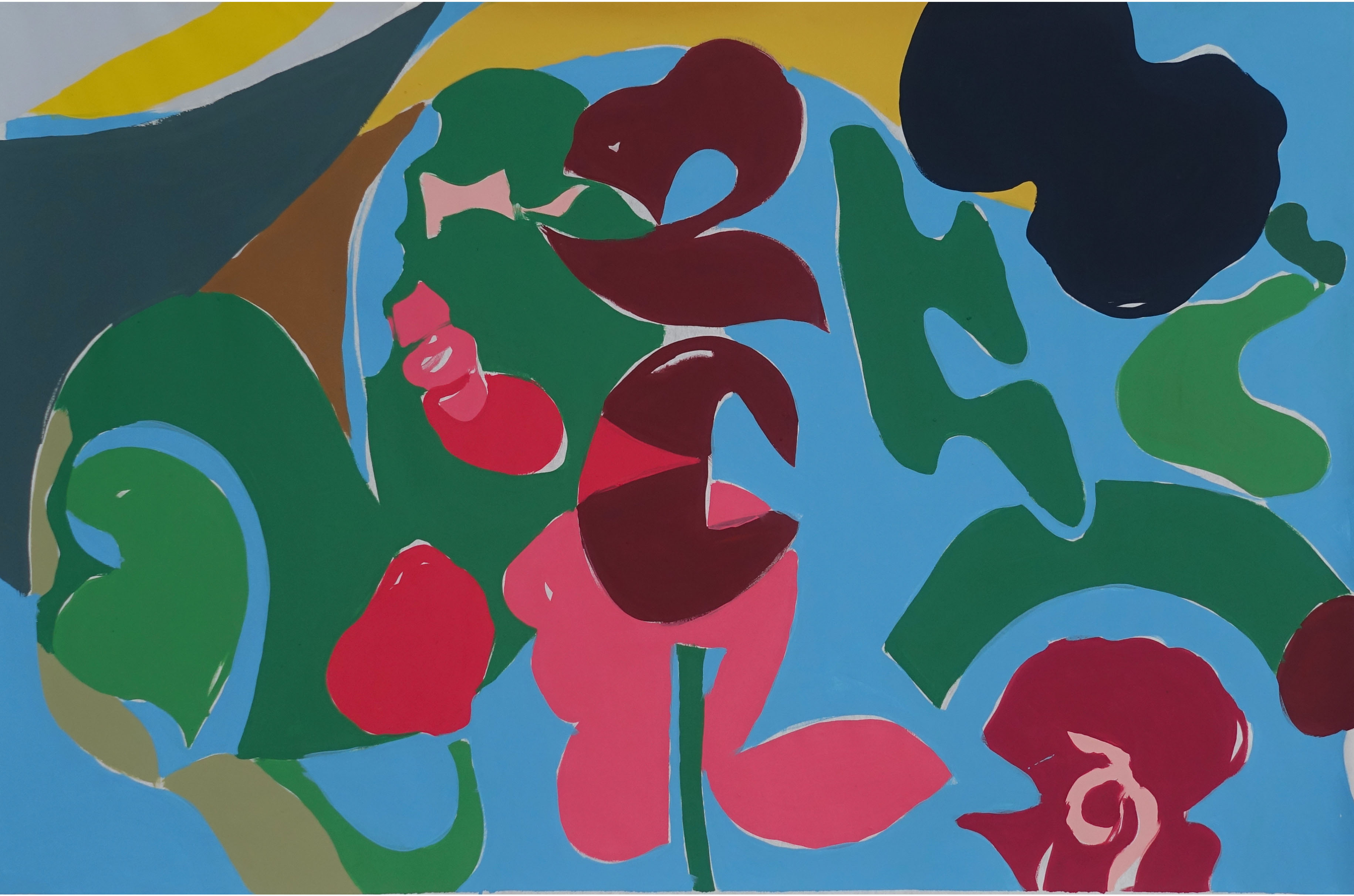 Peinture contemporaine de Maël Le Briand - 2026. motifs jardin