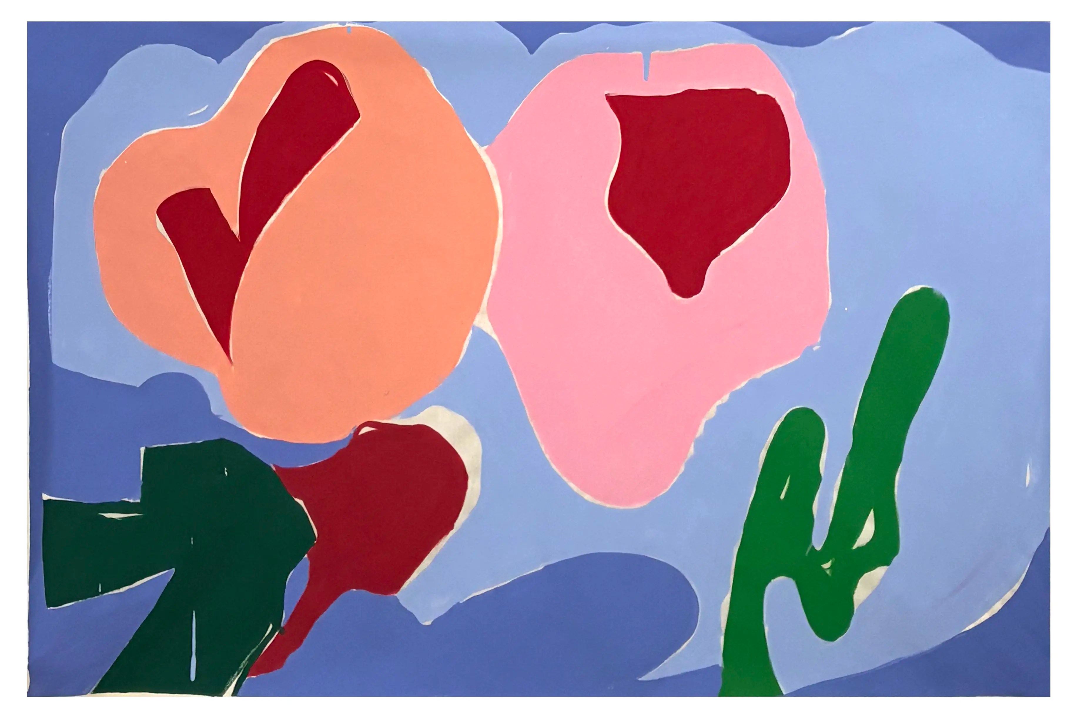 Peinture contemporaine de Maël Le Briand - 2024. motifs fleurs