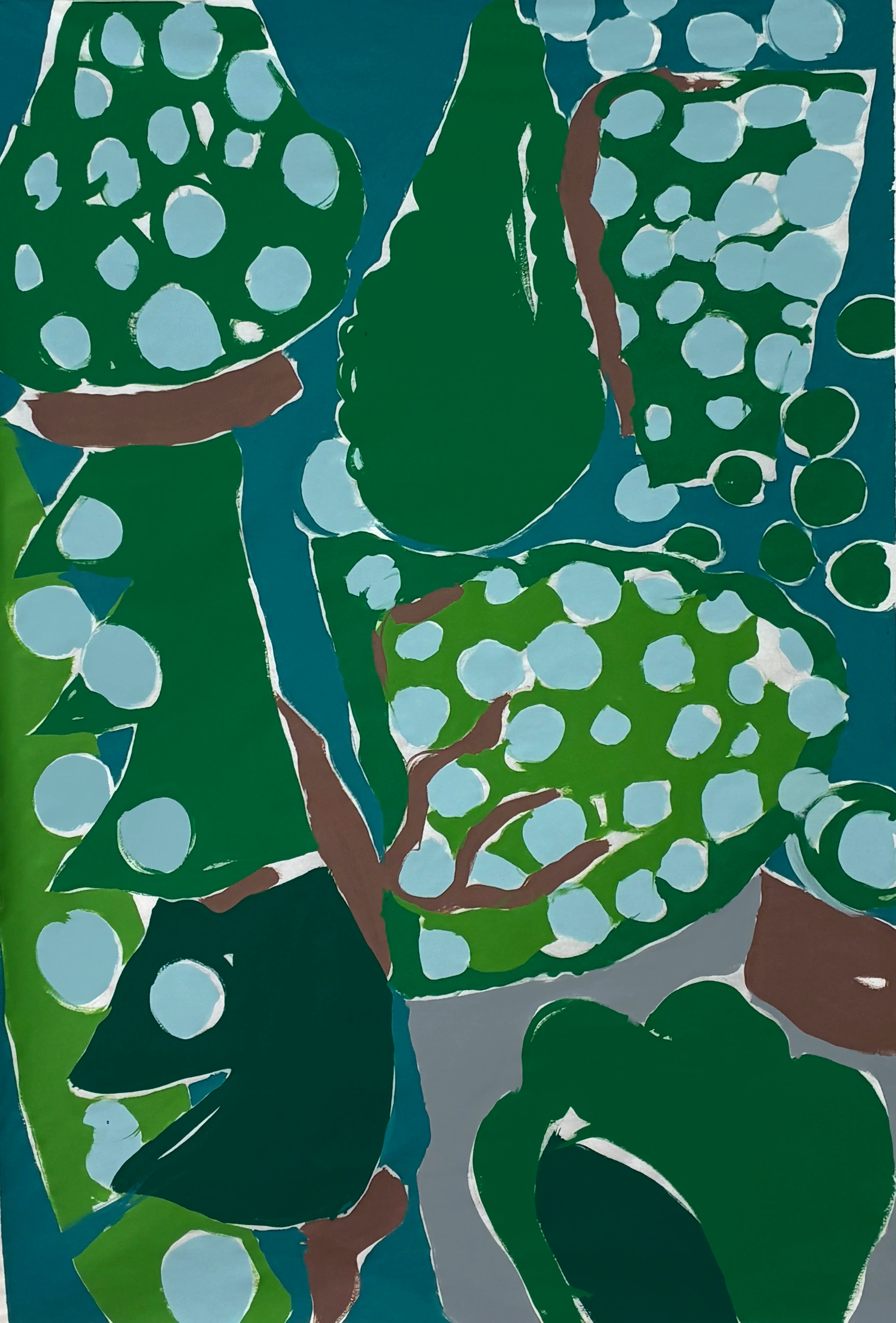 Peinture contemporaine de Maël Le Briand - 2026. motifs sapins